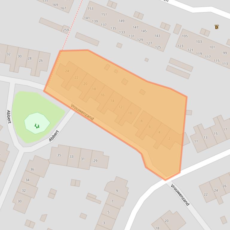 Kaart van postcodegebied 1274CG.