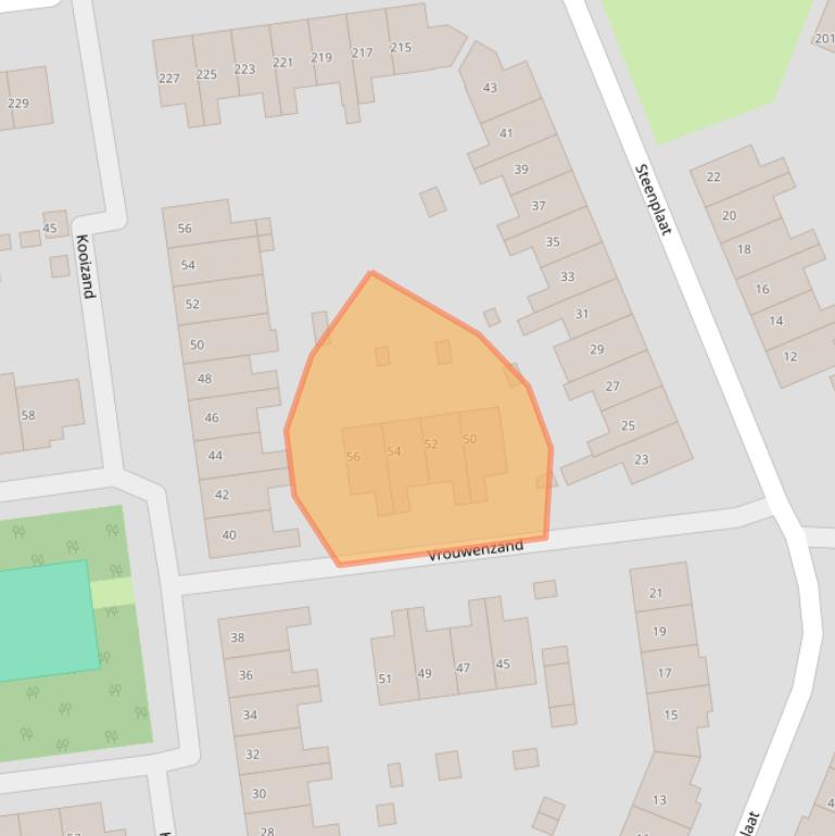 Kaart van postcodegebied 1274CJ.