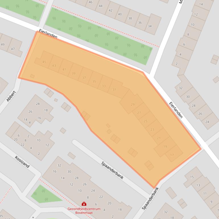 Kaart van postcodegebied 1274CM.