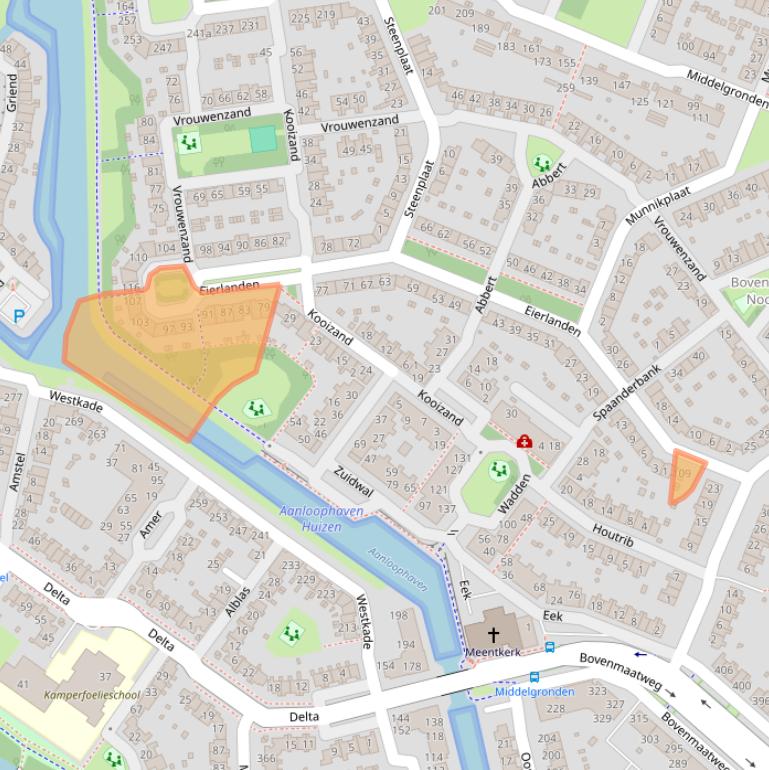 Kaart van postcodegebied 1274CP.