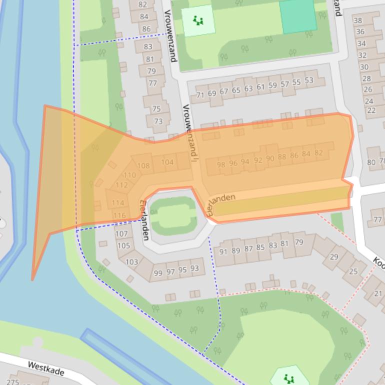 Kaart van postcodegebied 1274CX.