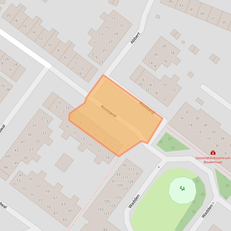 Kaart van postcodegebied 1274EA.