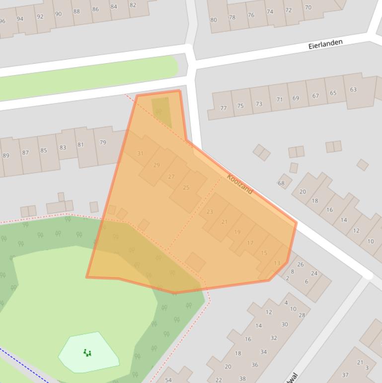 Kaart van postcodegebied 1274EB.