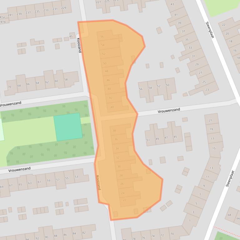 Kaart van postcodegebied 1274EE.