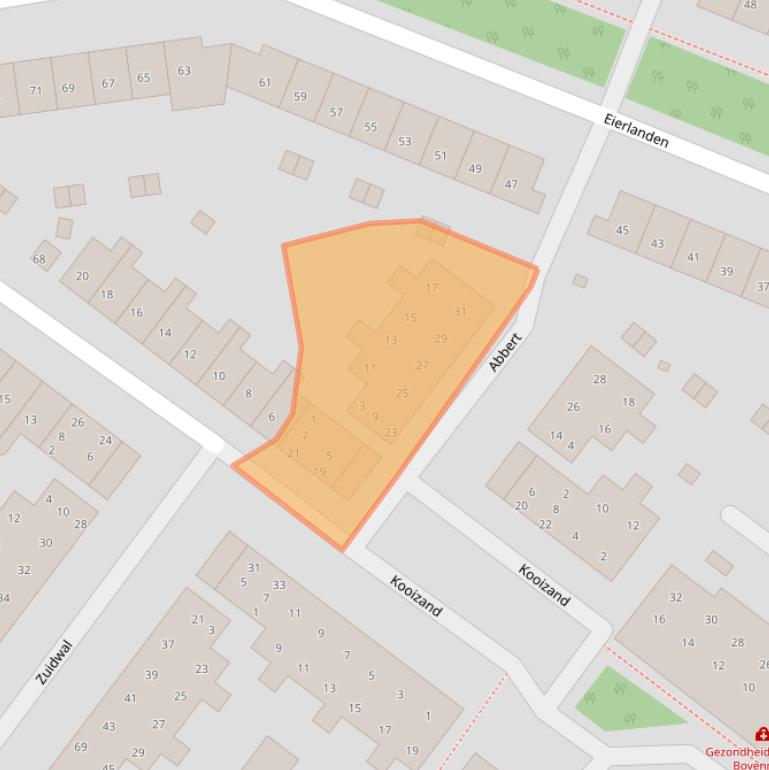 Kaart van postcodegebied 1274EM.