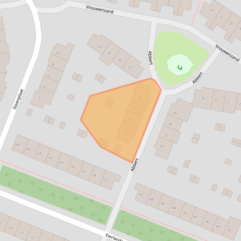 Kaart van postcodegebied 1274EN.