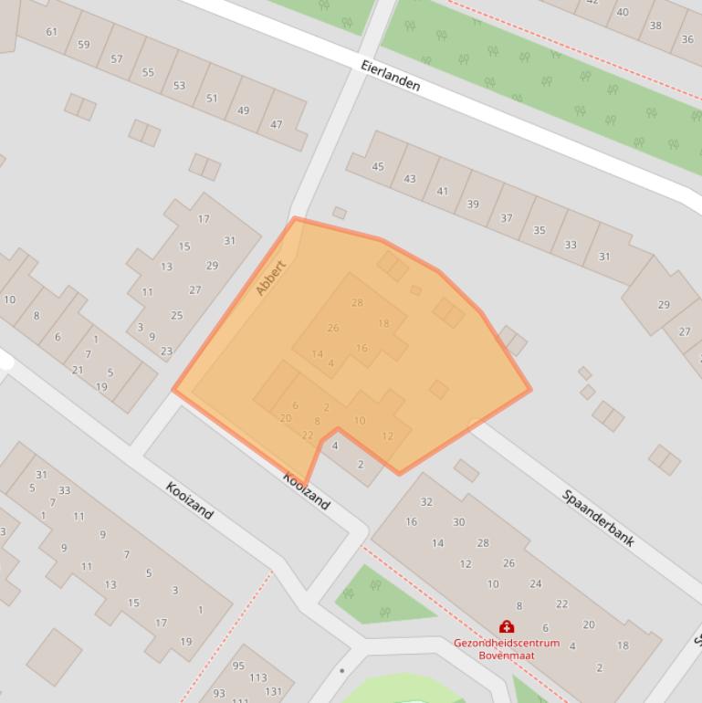 Kaart van postcodegebied 1274EP.