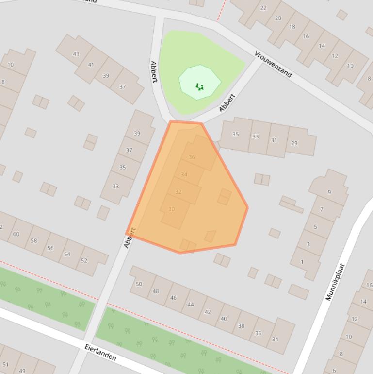 Kaart van postcodegebied 1274ER.