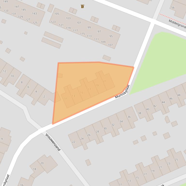 Kaart van postcodegebied 1274ET.