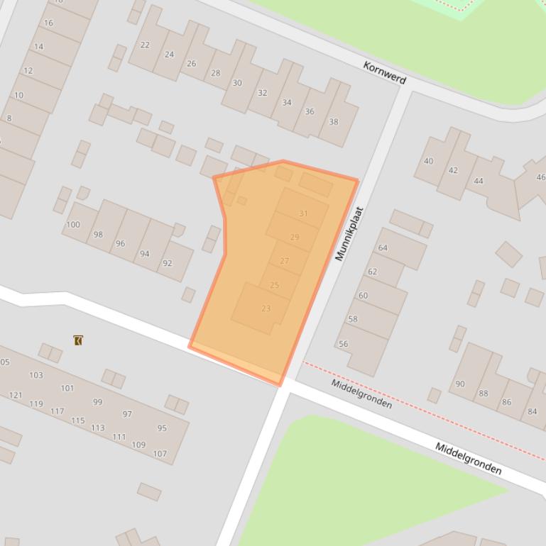 Kaart van postcodegebied 1274EV.