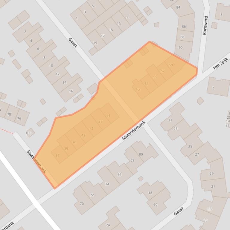 Kaart van postcodegebied 1274GC.