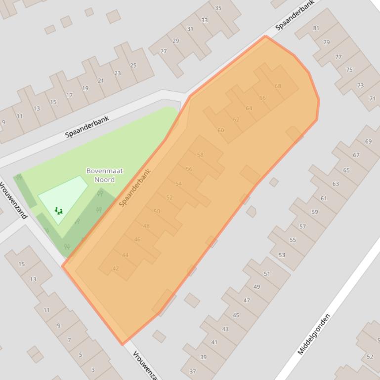 Kaart van postcodegebied 1274GG.