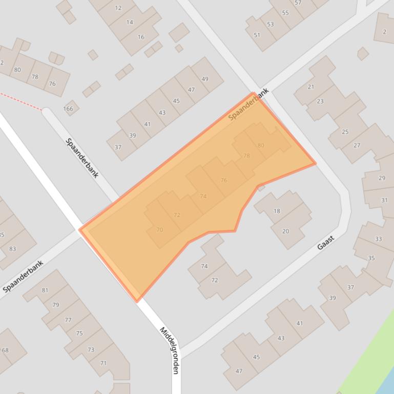 Kaart van postcodegebied 1274GH.