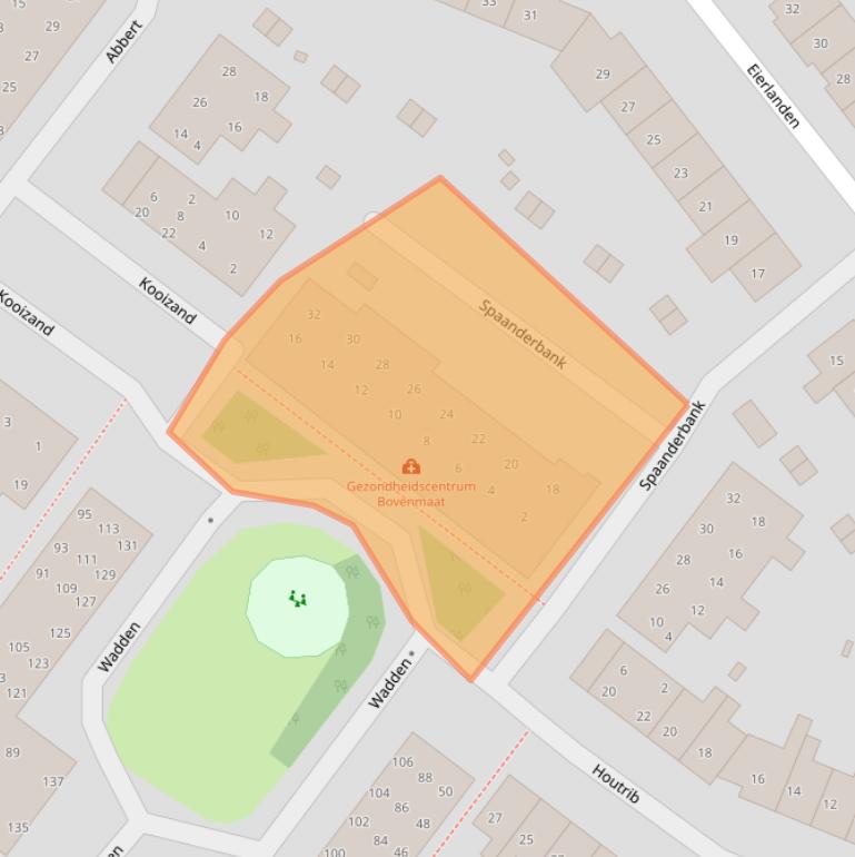 Kaart van postcodegebied 1274GK.