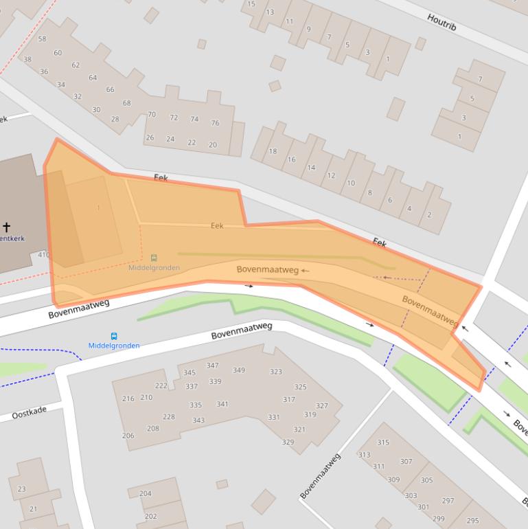 Kaart van postcodegebied 1274GL.