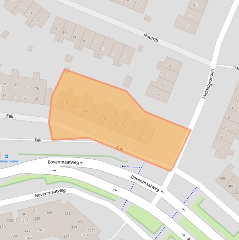 Kaart van postcodegebied 1274GM.