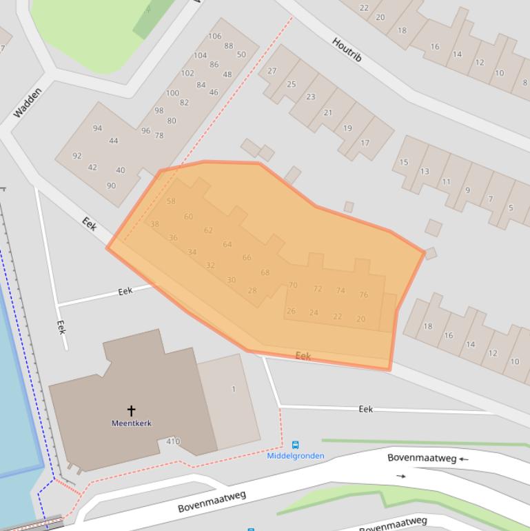 Kaart van postcodegebied 1274GN.