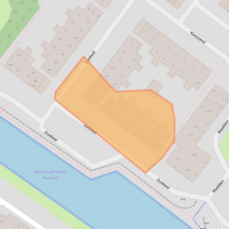 Kaart van postcodegebied 1274GS.