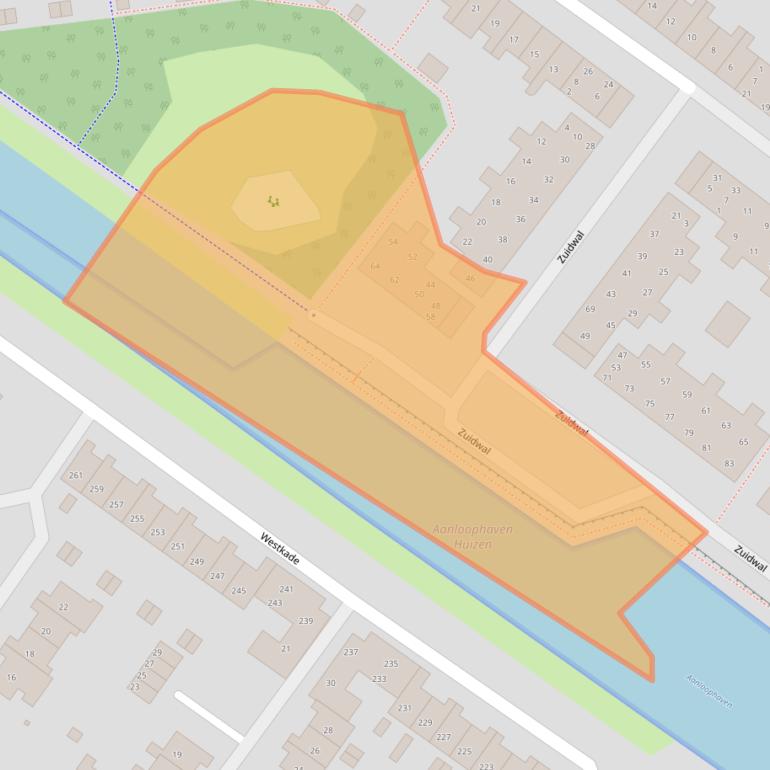 Kaart van postcodegebied 1274GW.
