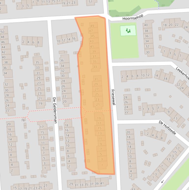 Kaart van postcodegebied 1274HA.