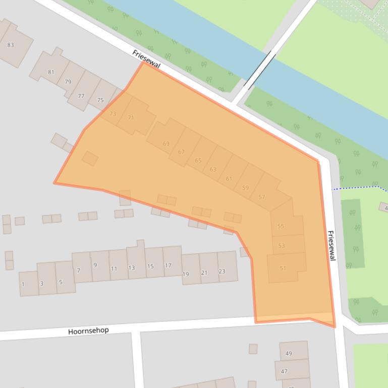 Kaart van postcodegebied 1274HB.