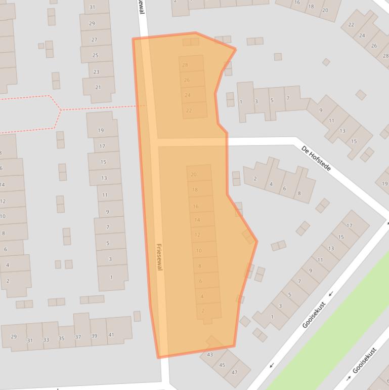 Kaart van postcodegebied 1274HD.