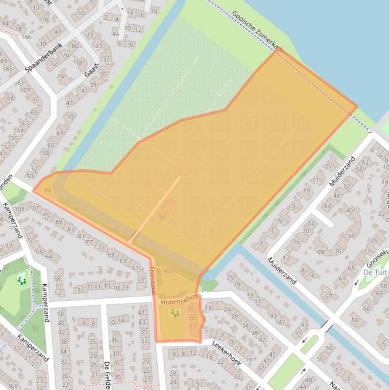 Kaart van postcodegebied 1274HE.