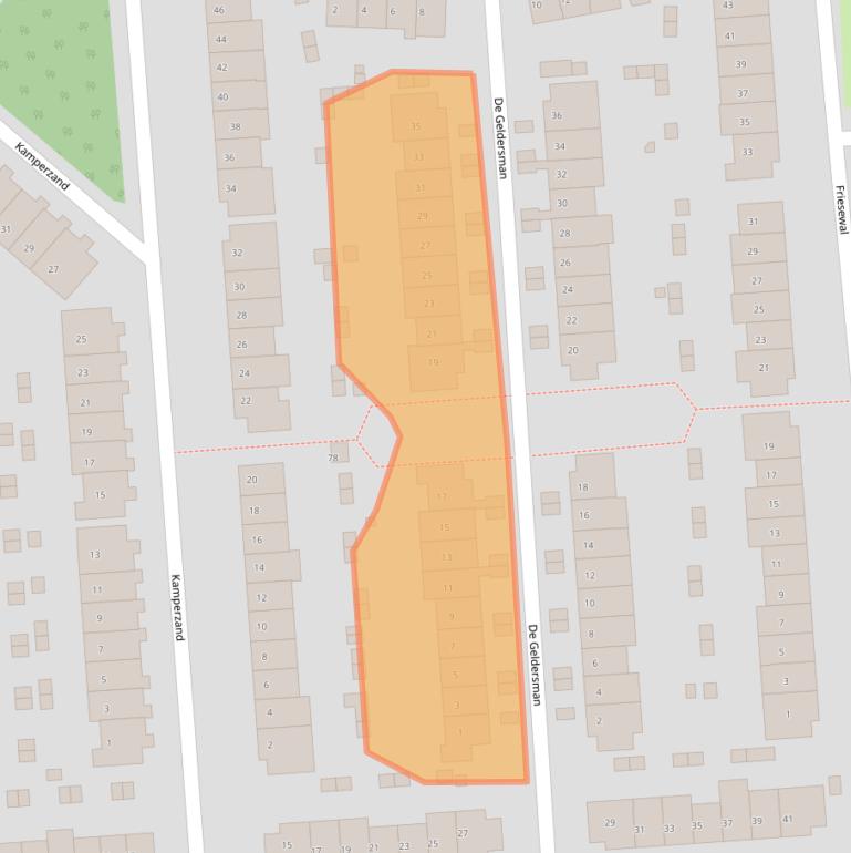 Kaart van postcodegebied 1274HH.