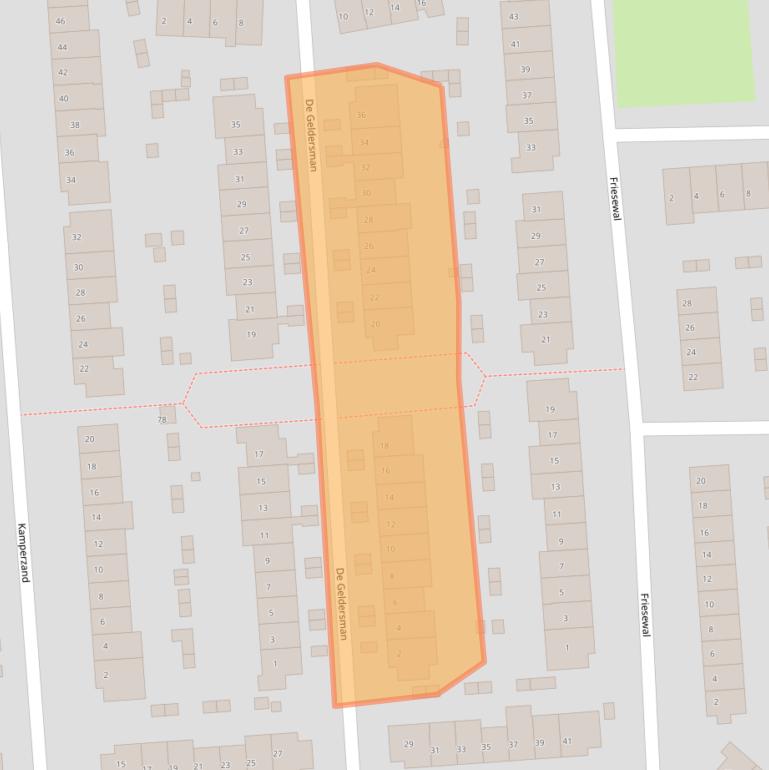 Kaart van postcodegebied 1274HJ.