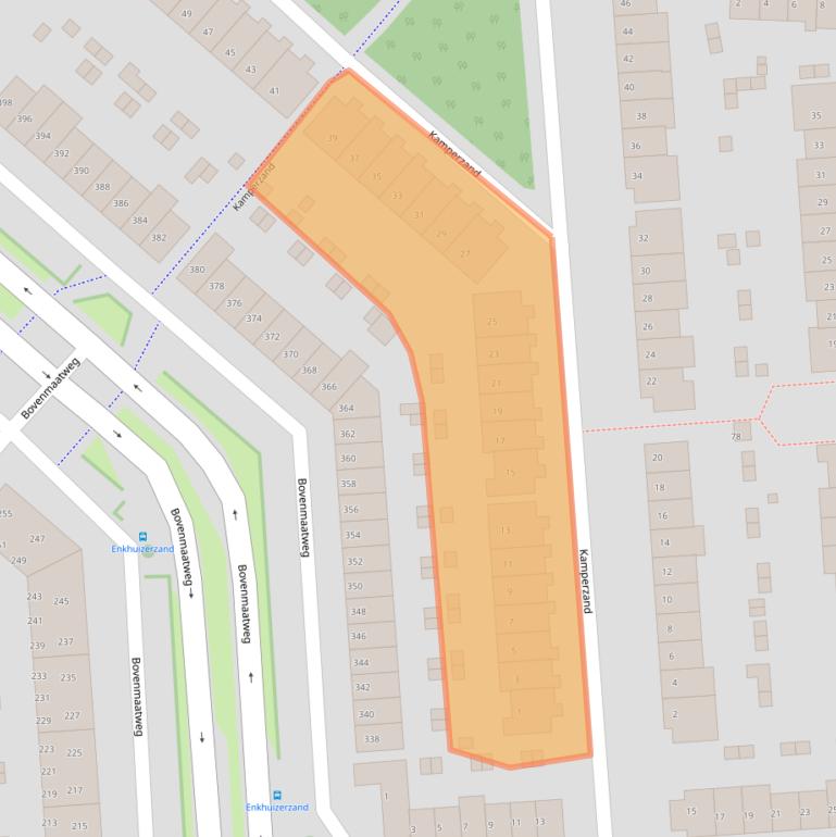 Kaart van postcodegebied 1274HK.