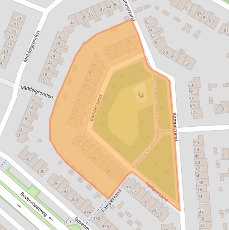 Kaart van postcodegebied 1274HL.