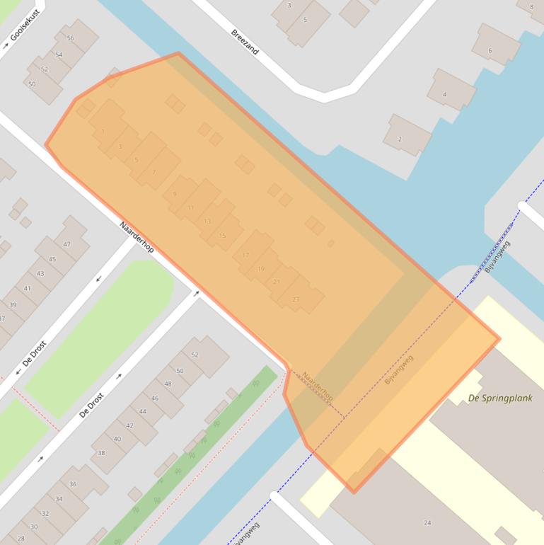 Kaart van postcodegebied 1274HW.