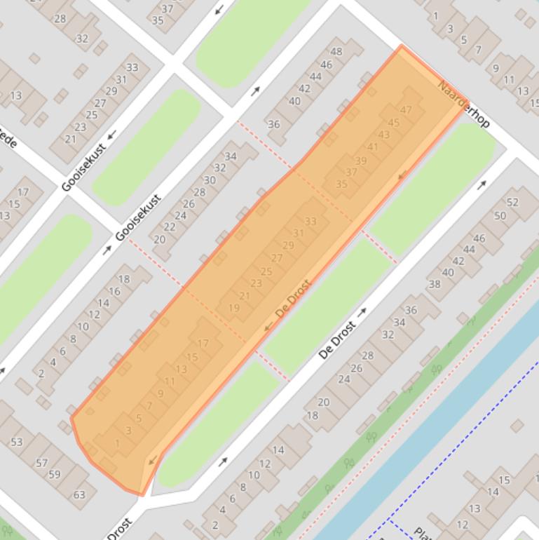 Kaart van postcodegebied 1274HX.