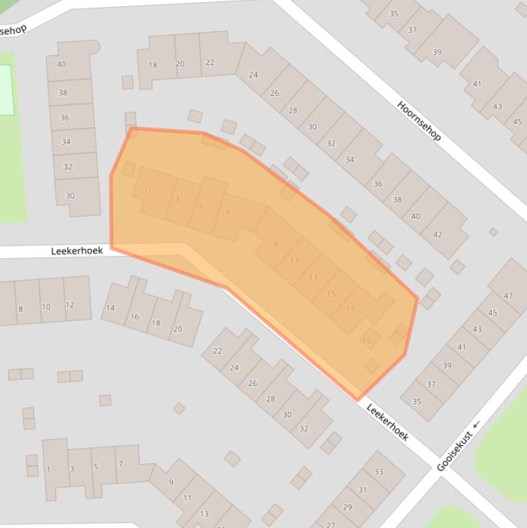 Kaart van postcodegebied 1274JK.
