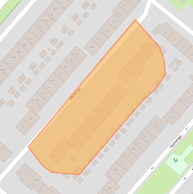 Kaart van postcodegebied 1274JM.