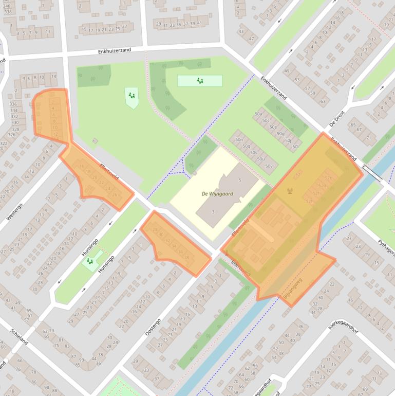 Kaart van postcodegebied 1274KD.