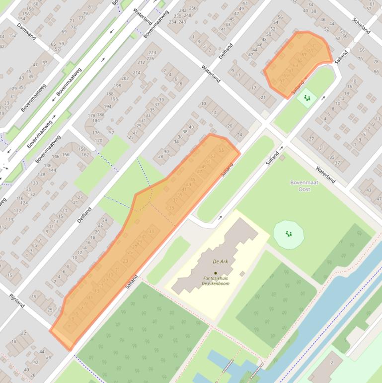 Kaart van postcodegebied 1274KK.