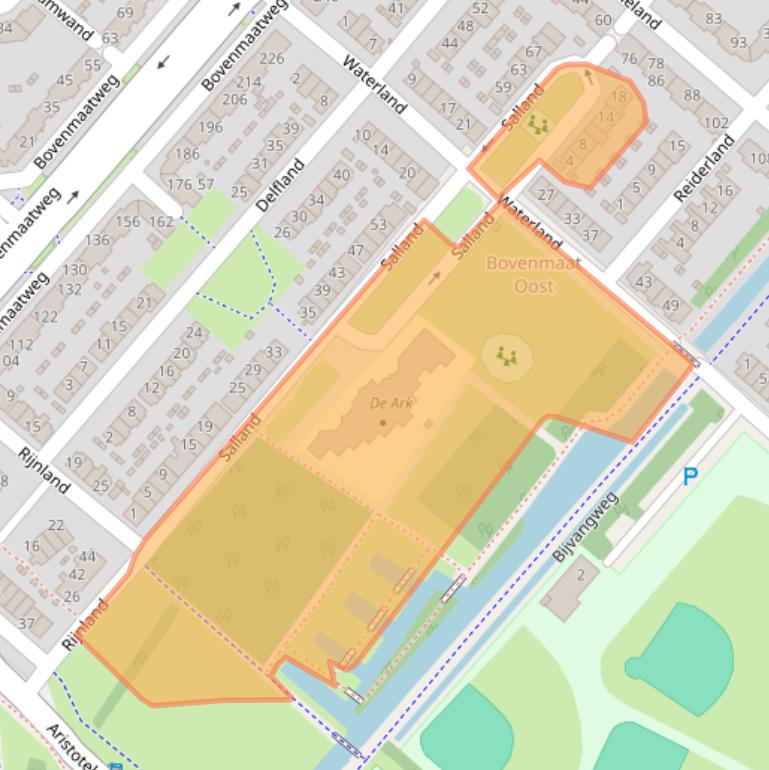 Kaart van postcodegebied 1274KL.