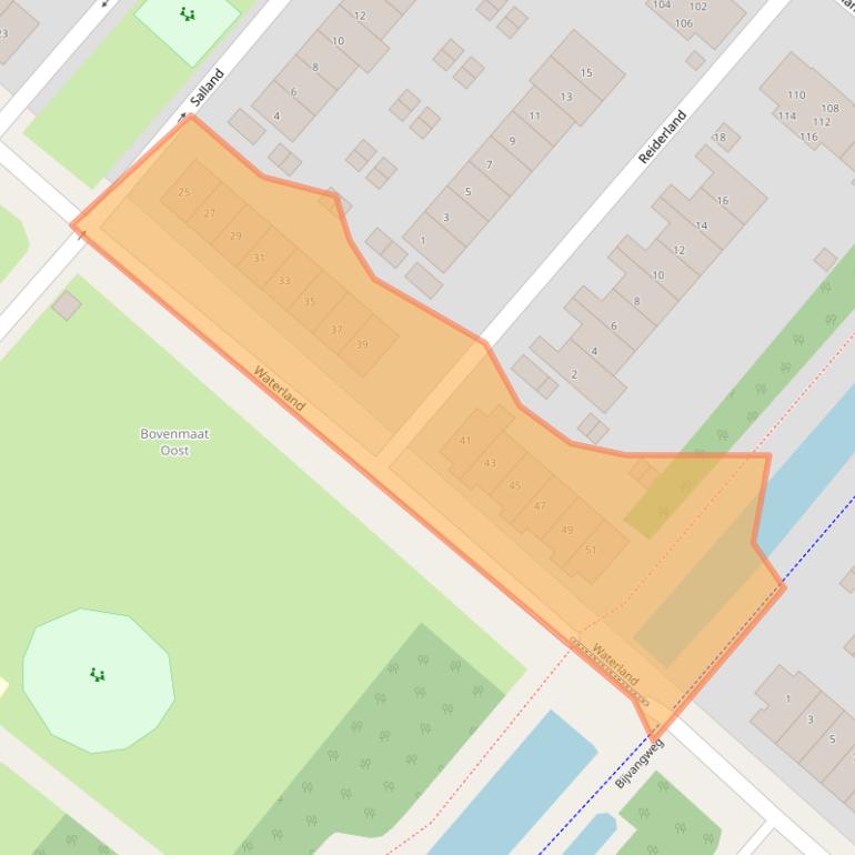 Kaart van postcodegebied 1274KR.