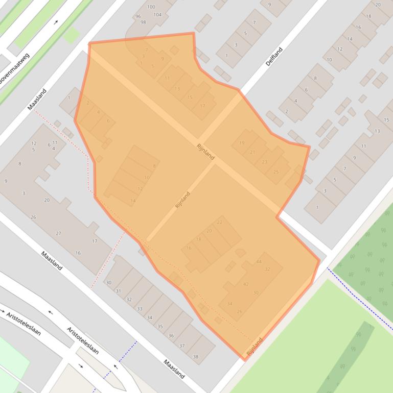 Kaart van postcodegebied 1274KW.