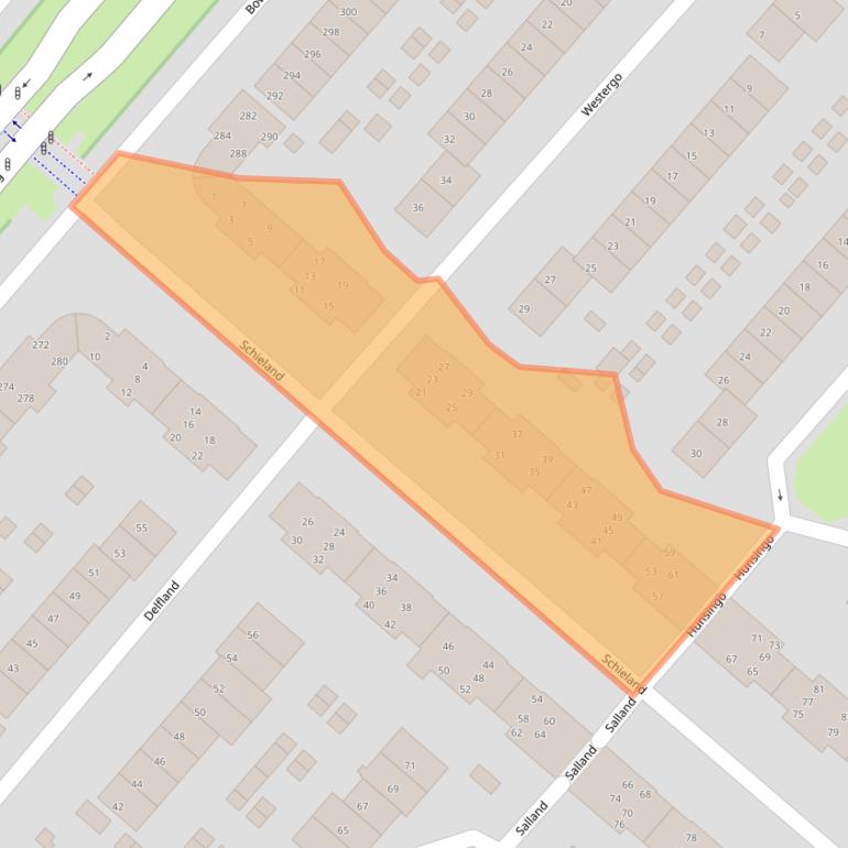 Kaart van postcodegebied 1274LB.
