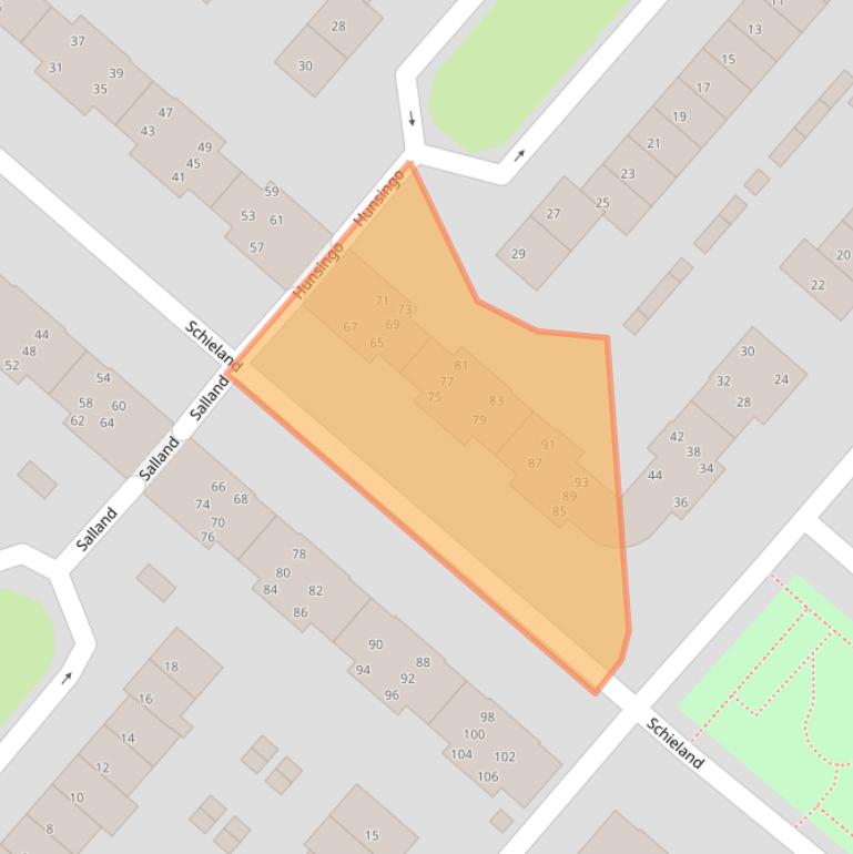 Kaart van postcodegebied 1274LC.