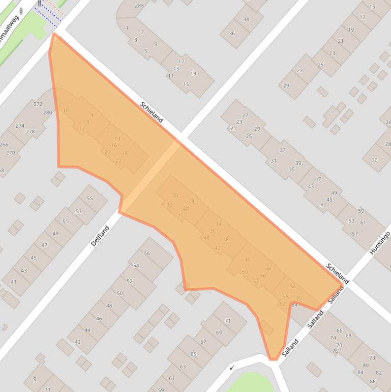 Kaart van postcodegebied 1274LD.