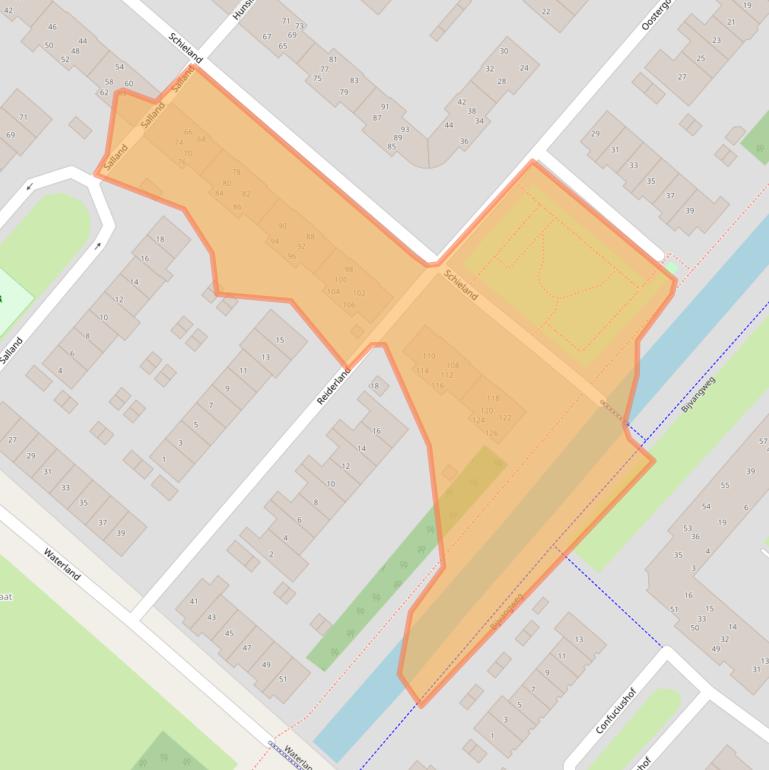 Kaart van postcodegebied 1274LE.