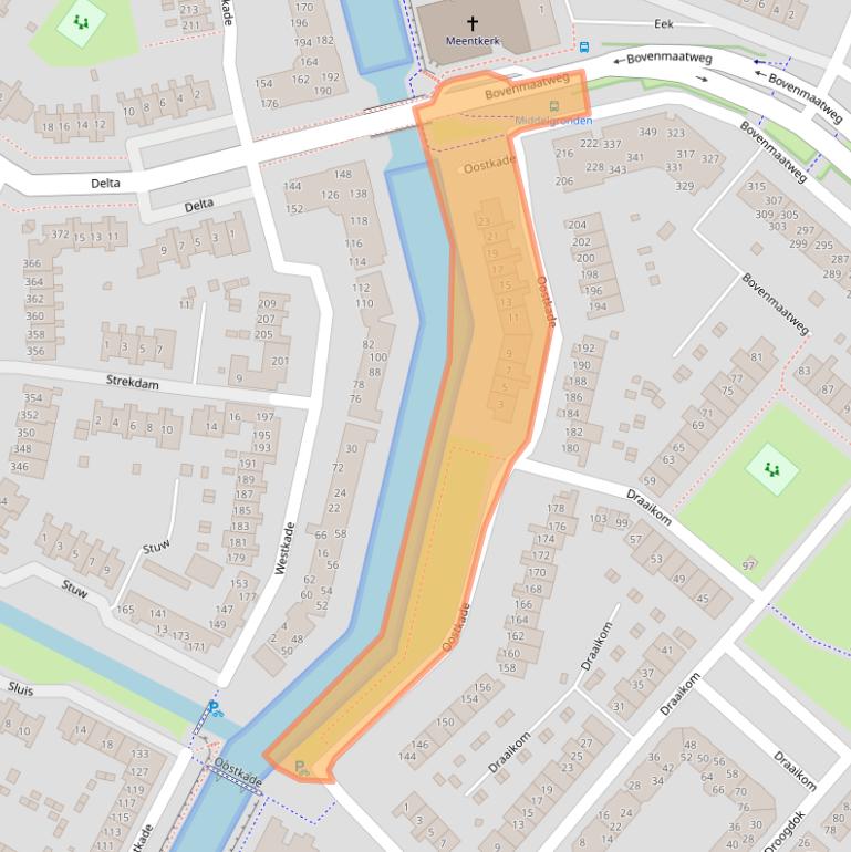 Kaart van postcodegebied 1274NB.