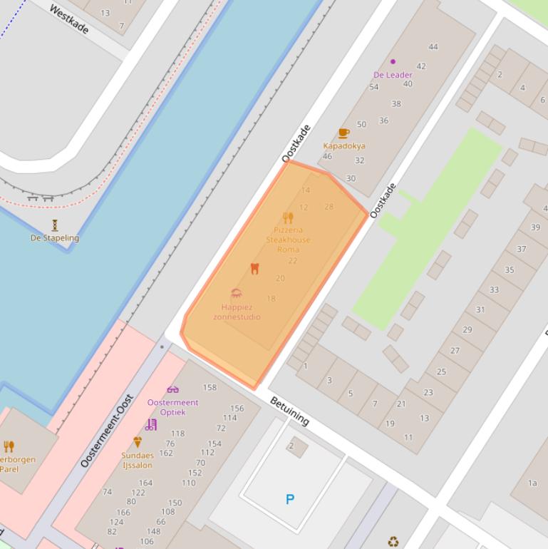 Kaart van postcodegebied 1274NC.