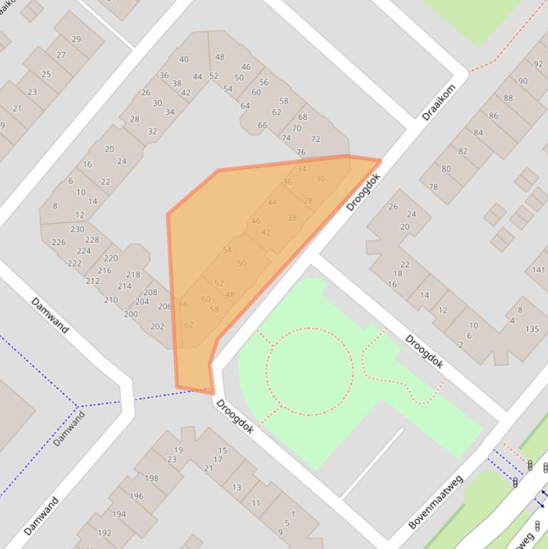 Kaart van postcodegebied 1274NR.