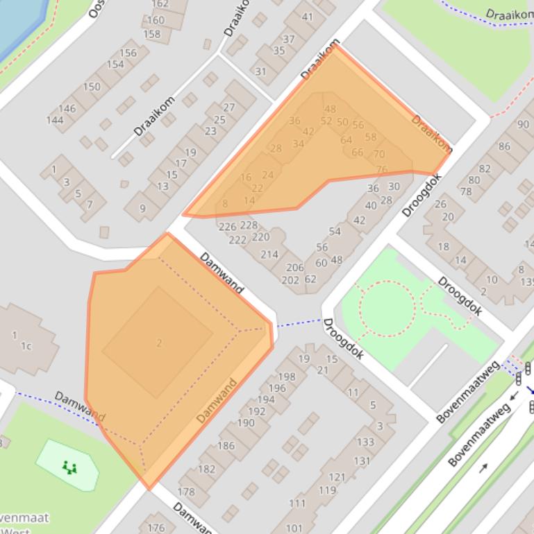 Kaart van postcodegebied 1274NS.