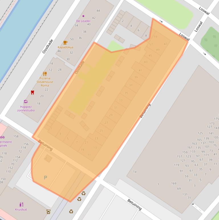 Kaart van postcodegebied 1274PA.