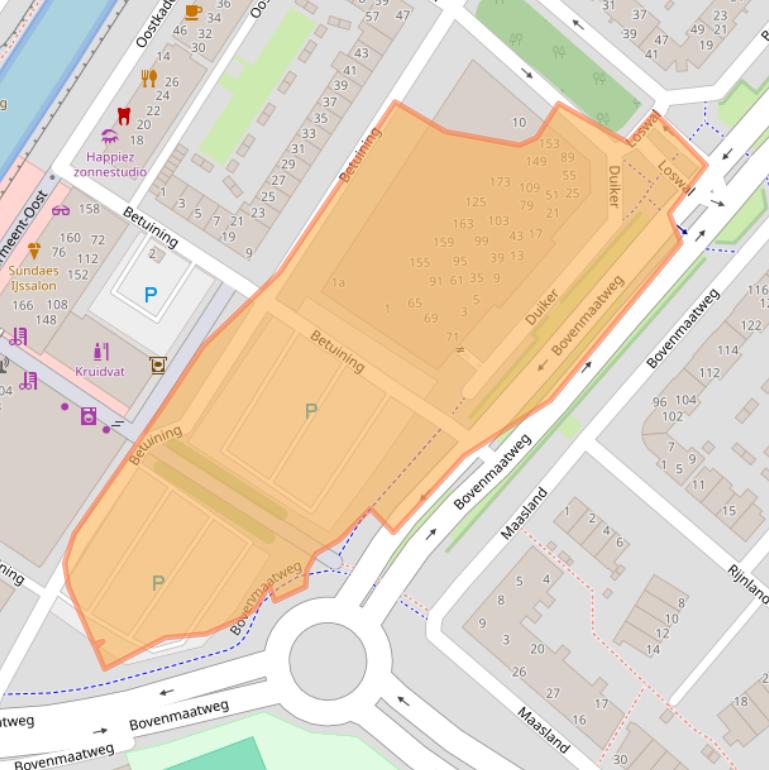 Kaart van postcodegebied 1274PB.